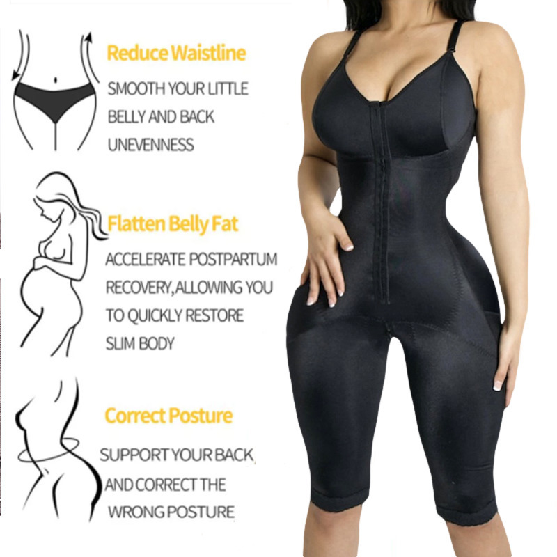 Fajas Colombianas Originales Women High Compression Slimming Control Belly Garments Front Closure Buttocks Butt Lifter Shaper 220708