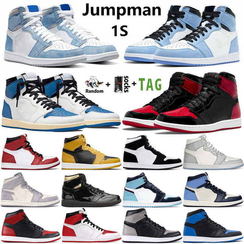 2022 Mens 1 High OG 1s Bred Patent University Blue Men Basketball Shoes Hyper Royal Dark Mocha Lucky Green Heritage Bordeaux Twist Women, 23 
2022 Mens 1 High OG 1s Bred Patent University Blue Men Basketball Shoes Hyper Royal Dark Mocha Lucky Green Heritage Bordeaux Twist Women, 23