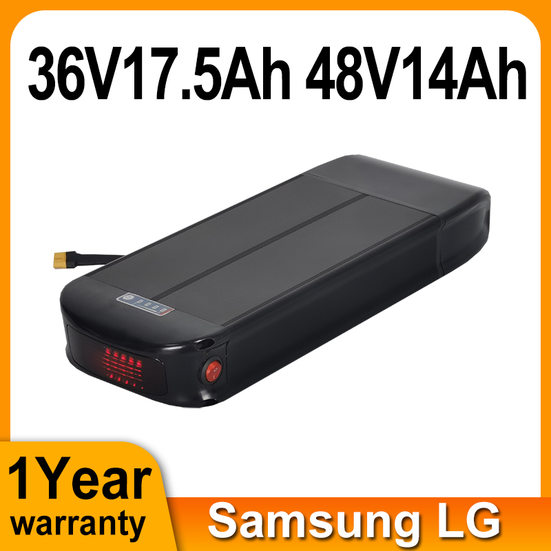 High Capacity Rear Shelf Battery 36V17.5Ah Mountain Electric Bike Rechargeable Modified Car 48V 14Ah 18650 Cell Lithium Battery Pack
High Capacity Rear Shelf Battery 36V17.5Ah Mountain Electric Bike Rechargeable Modified Car 48V 14Ah 18650 Cell Lithium Battery Pack