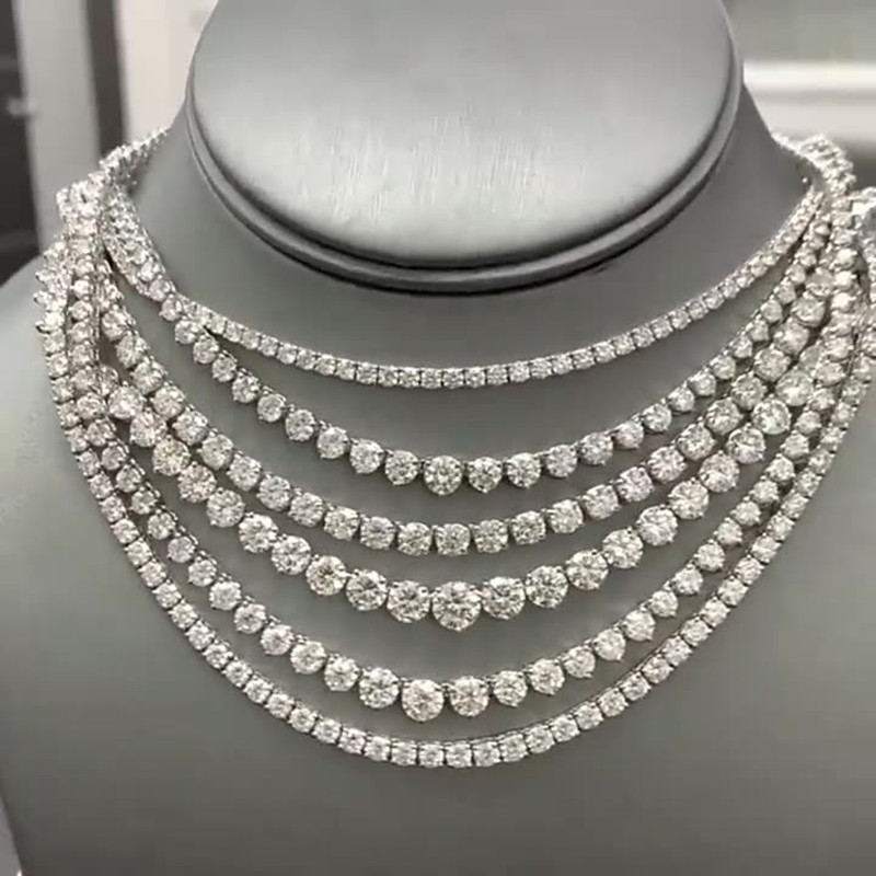 Men & Women's Rapper Inspired Iced Out Tennis Necklace - Gold-Plated Titanium Steel Chain, Perfect Hip Hop Accessory