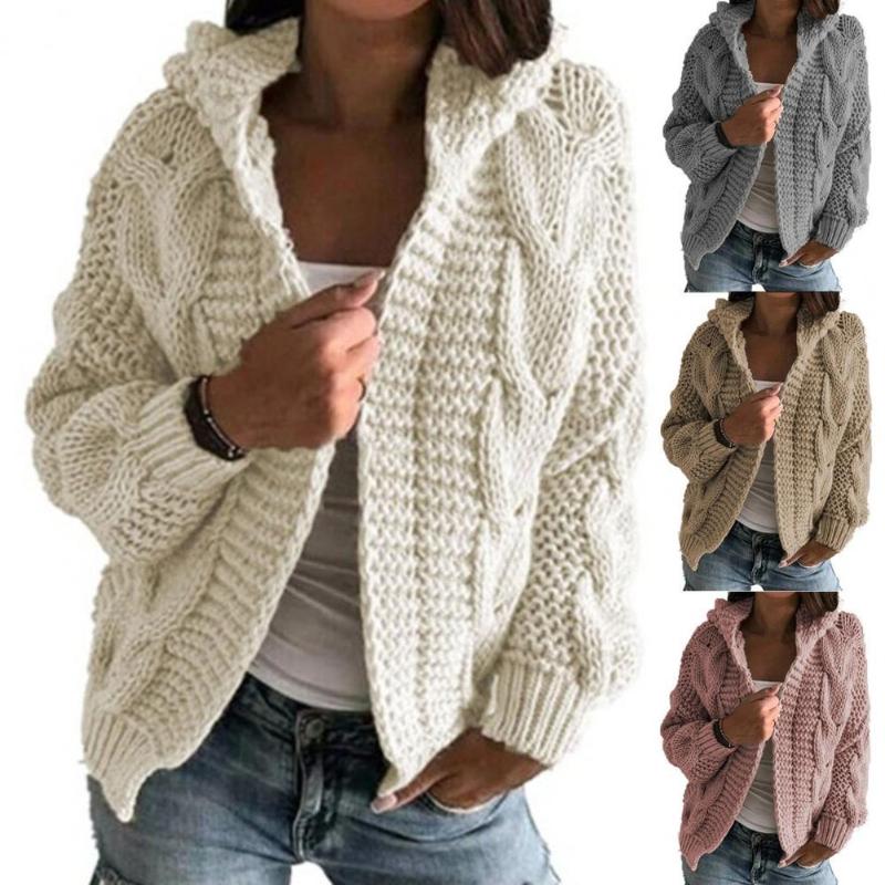 Women's Knits & Tees Winter Women Knitwear Cardigan Sweater Hooded Long Sleeve Jumpers Fashion Solid Sweaters With Hat Twist For Daily Wear, White
Women's Knits & Tees Winter Women Knitwear Cardigan Sweater Hooded Long Sleeve Jumpers Fashion Solid Sweaters With Hat Twist For Daily Wear, White