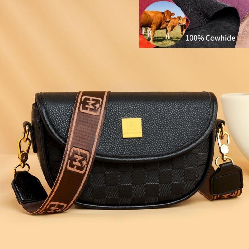 Evening Bags Shoulder Bag For Women Genuine Leather Handbag High Quality Ladies Saddle Crossbody With Double Straps Soft Casual Tote BagEven, Black
Evening Bags Shoulder Bag For Women Genuine Leather Handbag High Quality Ladies Saddle Crossbody With Double Straps Soft Casual Tote BagEven, Black