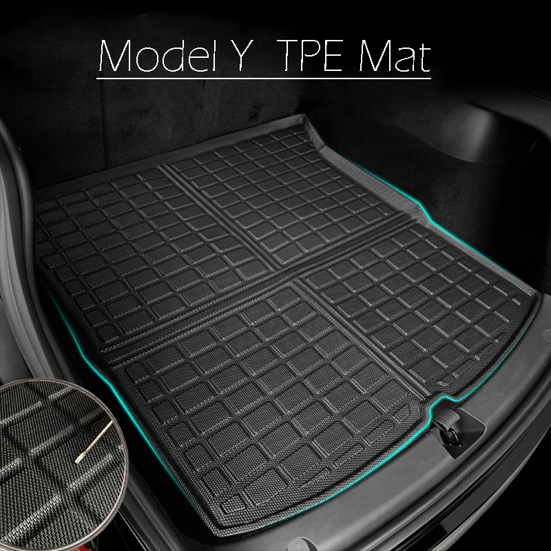 Full Sets TPE Frunk Trunk Floor Seat Mat For Tesla Model Y Cargo Liners Car Boot Mat Foot Carpet Seat Back Protector