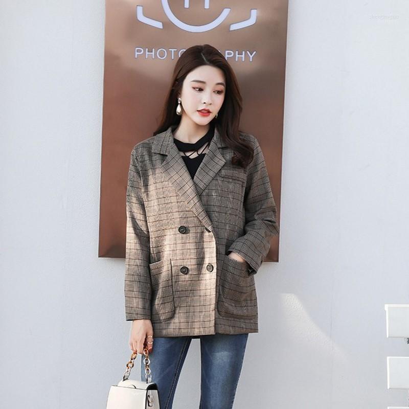 Women' Jackets Autumn OL Style Plaid Suit Jacket Women Fashion College Loose Vintage Outerwear 2022 Lady Double Breasted Short Coats -XL, As photos
Women' Jackets Autumn OL Style Plaid Suit Jacket Women Fashion College Loose Vintage Outerwear 2022 Lady Double Breasted Short Coats -XL, As photos