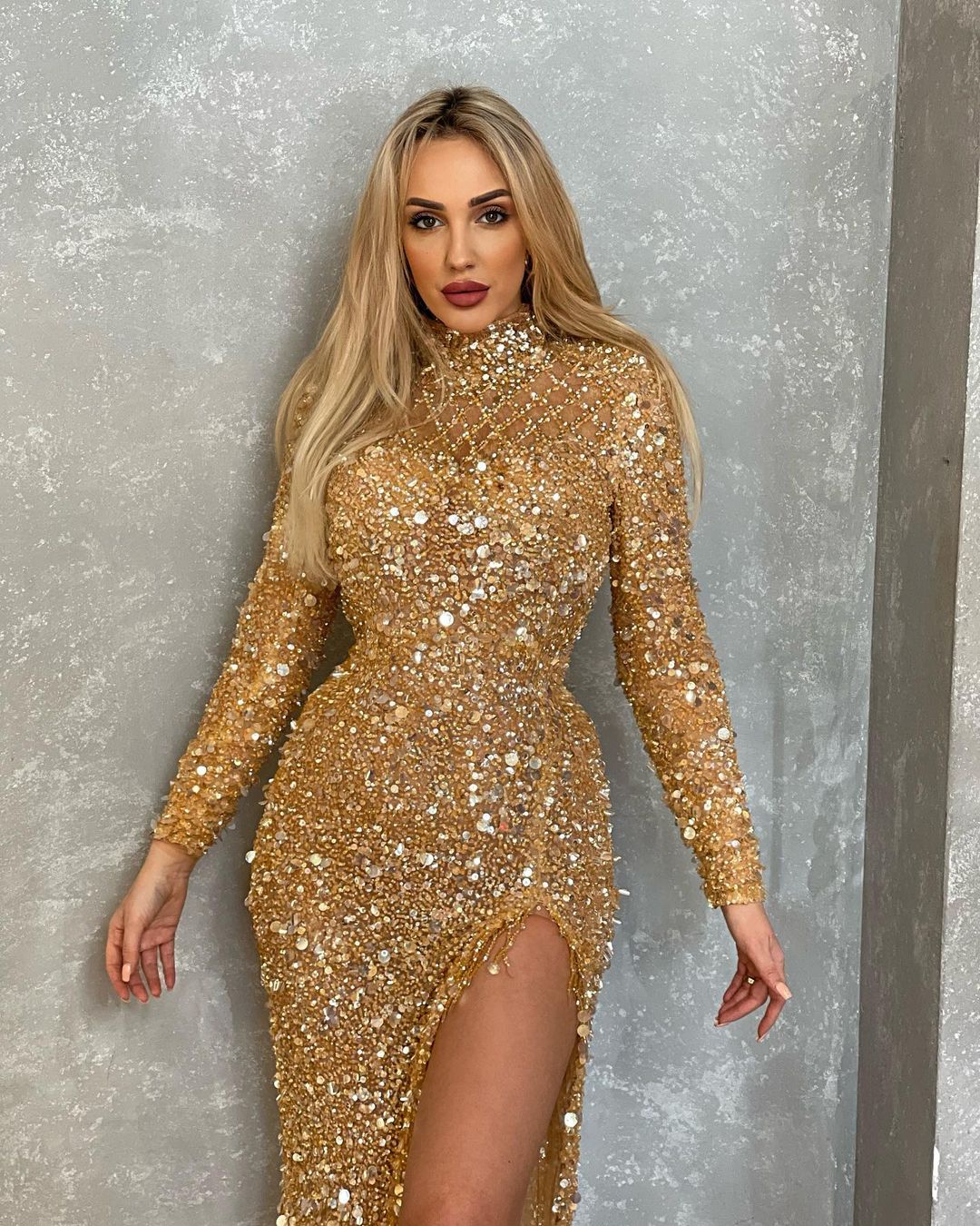 plus size arabic aso ebi gold sparkly sheath prom dresses beaded sheer neck evening formal party second reception birthday engagement gowns dress zj32