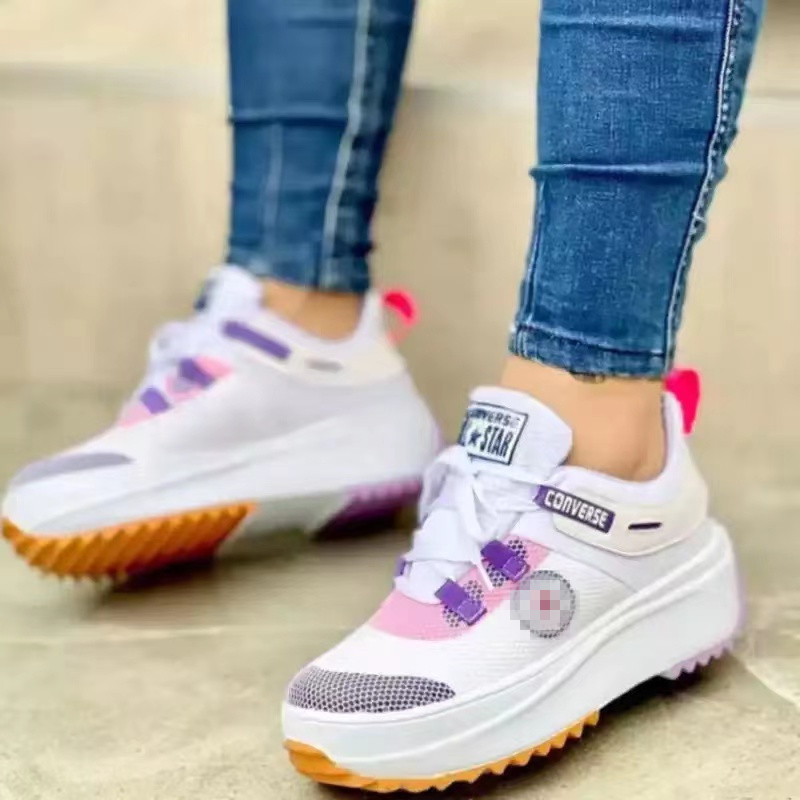 Fashion Classic Color Blocking Sneakers Women Shoes Thick Sole Round Toe Cross Lace Up Casual Shoes HM570, Clear
Fashion Classic Color Blocking Sneakers Women Shoes Thick Sole Round Toe Cross Lace Up Casual Shoes HM570, Clear