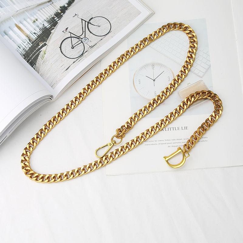 Belts Punk Chain Belt Circle Ladies Alloy For Women Metal Female Waistband Dresses Korean Fashion Waist StrapBelts Emel22