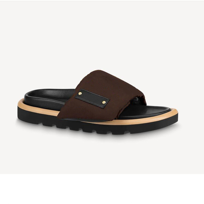 Women's summer slippers Pool Pillow Flat Comfort Mule fashion Cocoa Brown sandals Gold Logo Velcro leather mule open toe comfortable sandal, #2
Women's summer slippers Pool Pillow Flat Comfort Mule fashion Cocoa Brown sandals Gold Logo Velcro leather mule open toe comfortable sandal, #2