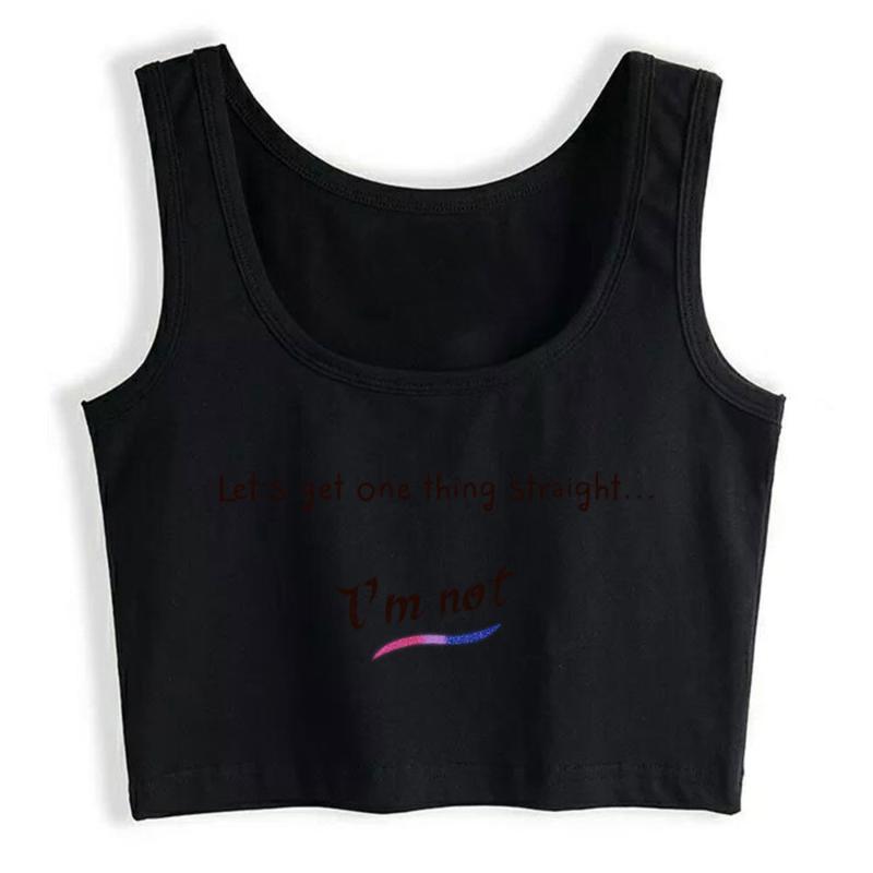 Women' Tanks & Camis Boho Crop Top Bisexual Not Straight Casual Black Cotton Y2k Tops Womens Blusas Mujer De Moda 2022 Verano Gym Tank Wome
Women' Tanks & Camis Boho Crop Top Bisexual Not Straight Casual Black Cotton Y2k Tops Womens Blusas Mujer De Moda 2022 Verano Gym Tank Wome