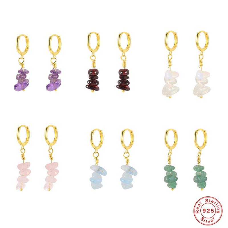 Hoop & Huggie Irregular Natural Stone Earrings For Women 925 Sterling Silver Rose Quartz Earring Amethyst Opal Green AventurineHoop
Hoop & Huggie Irregular Natural Stone Earrings For Women 925 Sterling Silver Rose Quartz Earring Amethyst Opal Green AventurineHoop