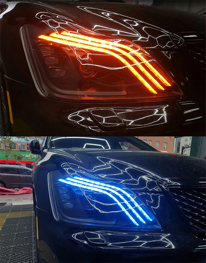 Car Headlights For Toyota CROWN LED Headlight 2005-2009 LED Turn Signal High Beam Daytime Running Lights