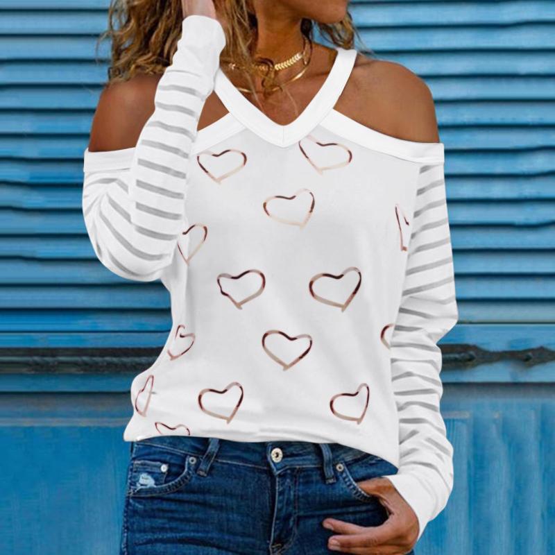 Women' Blouses & Shirts Women Vintage Heart Print Cold Shoulder Blouse 2022 Spring Casual Long Sleeve Pullover Tops Ladies Sexy V-neck Blus, Bk
Women' Blouses & Shirts Women Vintage Heart Print Cold Shoulder Blouse 2022 Spring Casual Long Sleeve Pullover Tops Ladies Sexy V-neck Blus, Bk