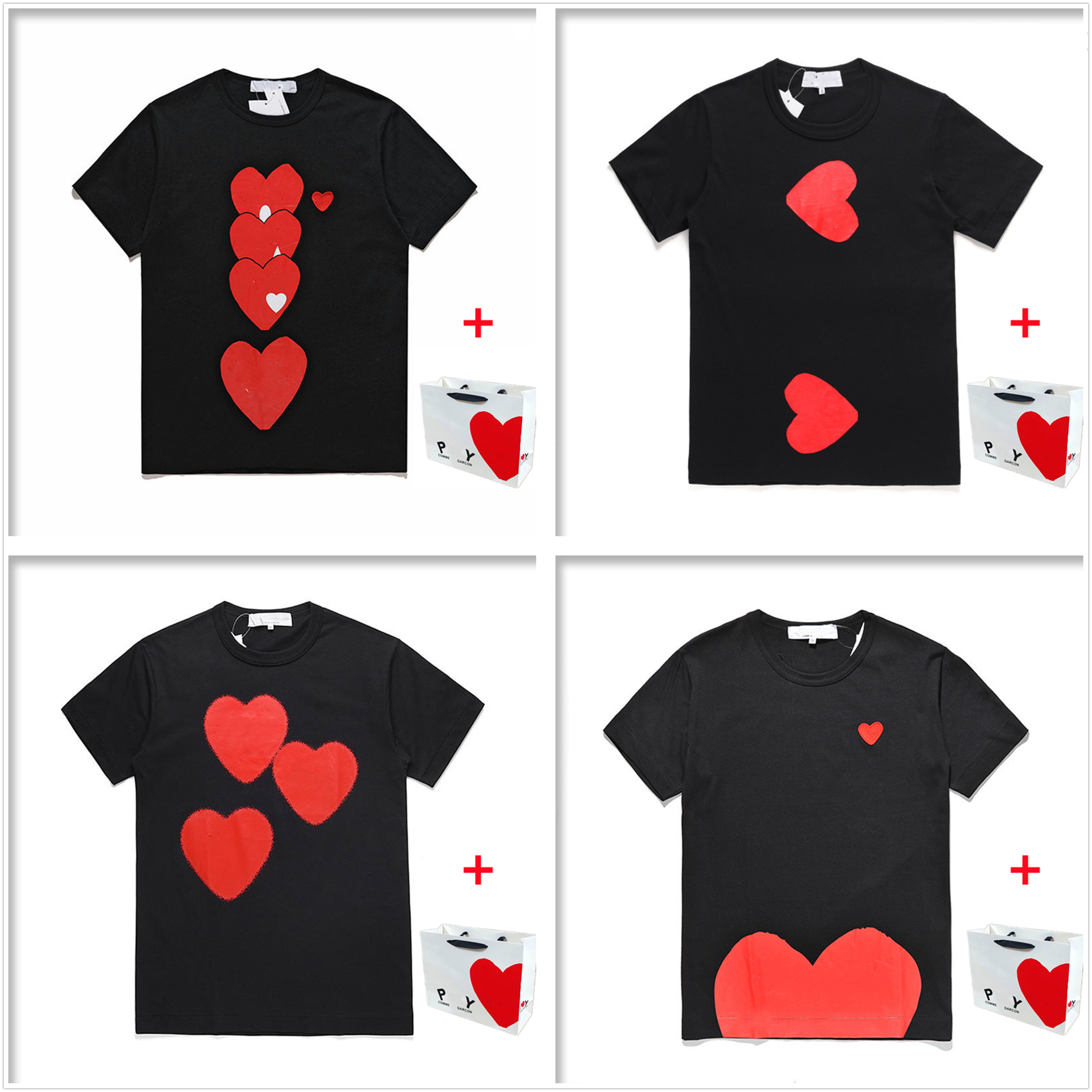 Men T-Shirts women t shirt high-quality Tee Japanese cotton short-sleeved embroidered red heart big love print smiley face couple bottoming collection C05, 1pcs buttons
Men T-Shirts women t shirt high-quality Tee Japanese cotton short-sleeved embroidered red heart big love print smiley face couple bottoming collection C05, 1pcs buttons