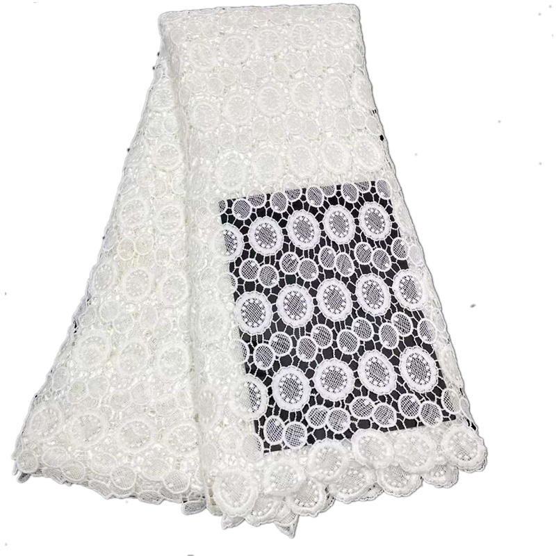 White French Guipure Milk Silk Lace Fabric 2022 High Quality Nigerian African Cord Laces Fabrics Sewing For Wedding
White French Guipure Milk Silk Lace Fabric 2022 High Quality Nigerian African Cord Laces Fabrics Sewing For Wedding