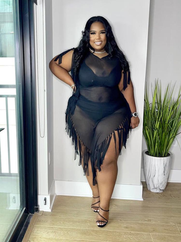 Plus Size Dresses Women Summer Dress Fashion Streetwear Elegant Ladies Transparent Sexy Wholesale Bulk Drop, Black
Plus Size Dresses Women Summer Dress Fashion Streetwear Elegant Ladies Transparent Sexy Wholesale Bulk Drop, Black