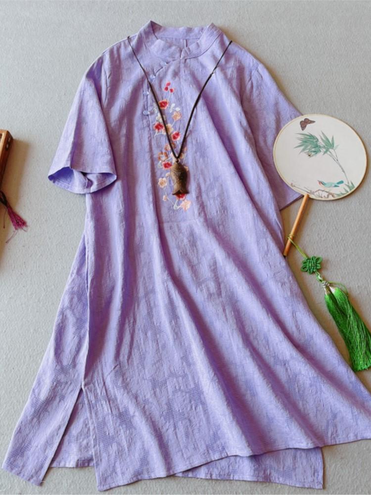 Casual Dresses Lady Women Dress 2022 Summer Chinese Clothing Embroidery Cotton Linen Short Sleeves Fashion Female YoYikamomoCasual, Pink
Casual Dresses Lady Women Dress 2022 Summer Chinese Clothing Embroidery Cotton Linen Short Sleeves Fashion Female YoYikamomoCasual, Pink