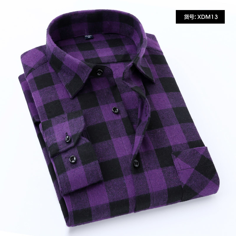 Aoliwen casual men palid shirt flannel cotton autumn spring long sleeve Male social fashion shirts slim fit pleasant material 220322