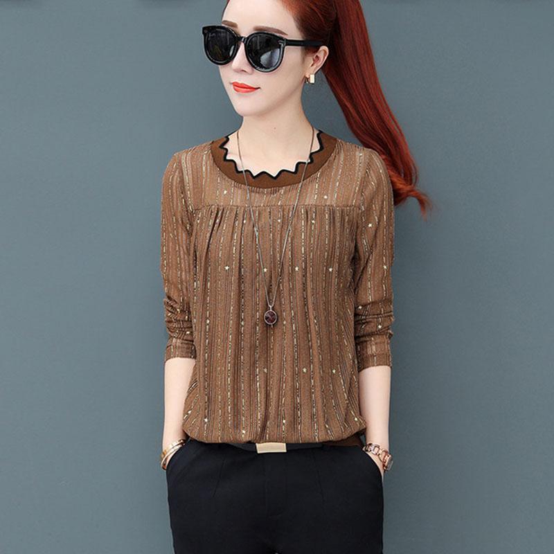 Women's Blouses & Shirts Women Spring Autumn Style Lace Lady Casual O-Neck Long Sleeve Patchwork Blusas Tops DD2250, Brown
Women's Blouses & Shirts Women Spring Autumn Style Lace Lady Casual O-Neck Long Sleeve Patchwork Blusas Tops DD2250, Brown