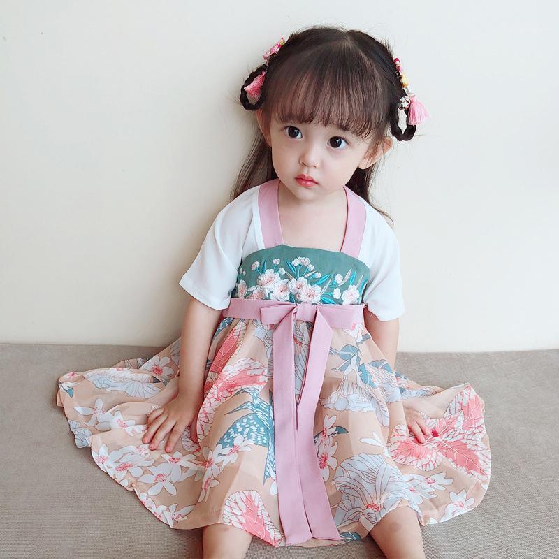 Ethnic Clothing Girls Chinese Style Traditional Hanfu 2022 Summer Cosplay Baby Floral Print Retro Tang Suit Little Girl Bow Kawaii Dress
Ethnic Clothing Girls Chinese Style Traditional Hanfu 2022 Summer Cosplay Baby Floral Print Retro Tang Suit Little Girl Bow Kawaii Dress
