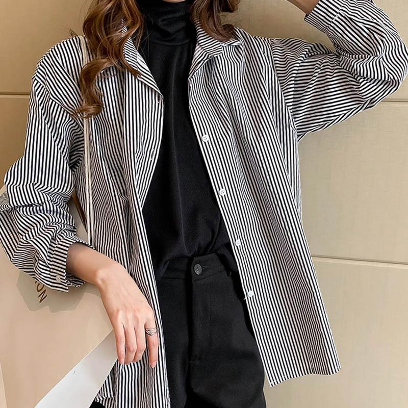 Women's Blouses & Shirts Blusas Mujer De Moda 2022 Turn Down Collar Striped Chiffon Blouse 2XL 3XL 4XL Plus Size Women Tops Long Sleeve C901, White
Women's Blouses & Shirts Blusas Mujer De Moda 2022 Turn Down Collar Striped Chiffon Blouse 2XL 3XL 4XL Plus Size Women Tops Long Sleeve C901, White