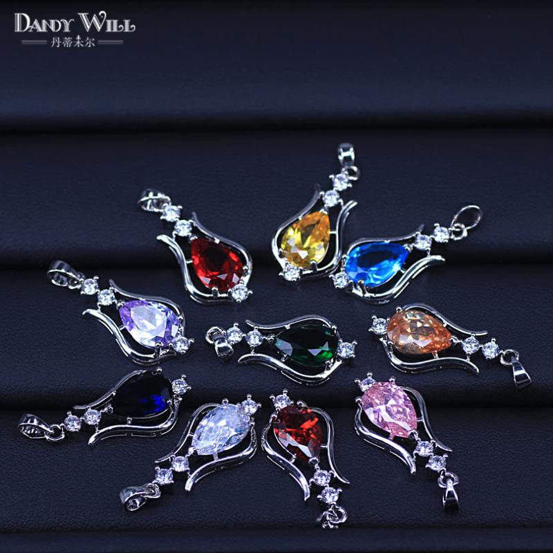 Pendant Necklaces Arrival 10 Colors Europe Style Women Girl Gift Cubic Zircon Necklace Silver Color Chain Jewelry
Pendant Necklaces Arrival 10 Colors Europe Style Women Girl Gift Cubic Zircon Necklace Silver Color Chain Jewelry