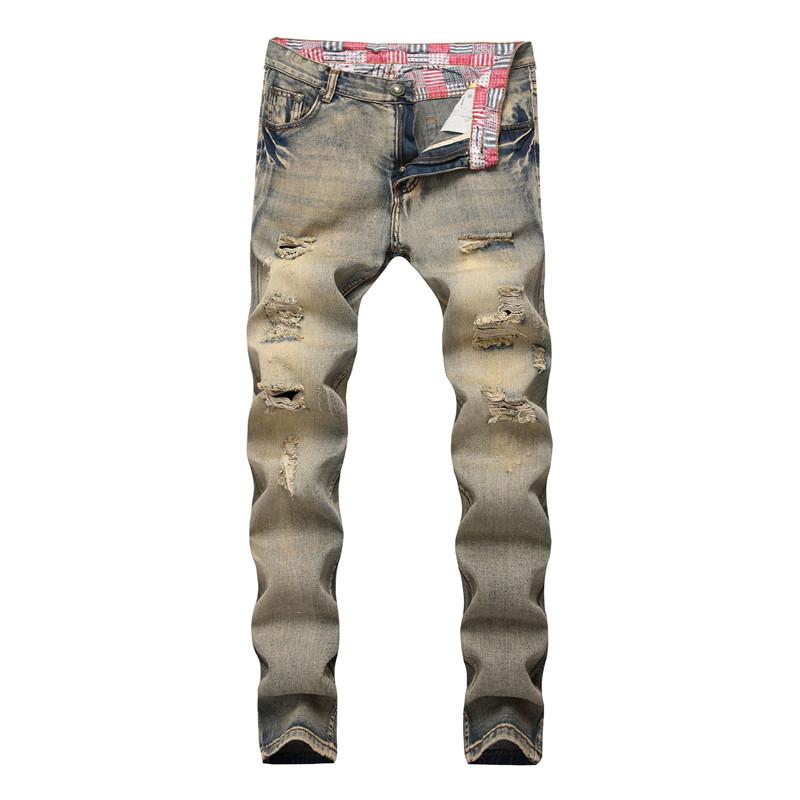 Men's Jeans Men Vintage Distressed Ripped Slim Straight Streetwear Male Holes Stylish Solid Casual Jogging Denim TrousersMen's, 953
Men's Jeans Men Vintage Distressed Ripped Slim Straight Streetwear Male Holes Stylish Solid Casual Jogging Denim TrousersMen's, 953