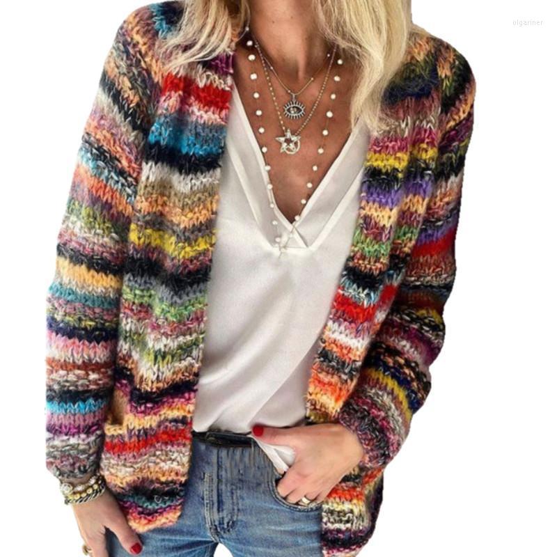 Women' Knits & Tees Female Knitted Coat Sweater Striped Long Sleeve Cardigan Knitwear Jacket For Spring FallWomen' Olga22
Women' Knits & Tees Female Knitted Coat Sweater Striped Long Sleeve Cardigan Knitwear Jacket For Spring FallWomen' Olga22