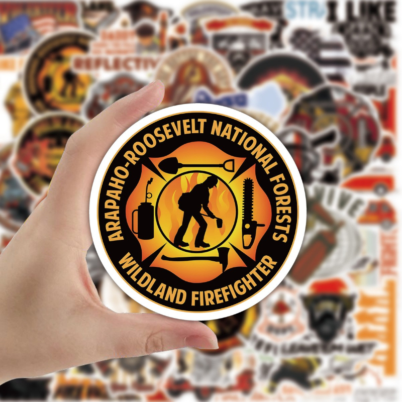 50pcs Firefighter stickers Firemen Fire Hero Graffiti Kids Toy Skateboard car Motorcycle Bicycle Sticker Decals Wholesale