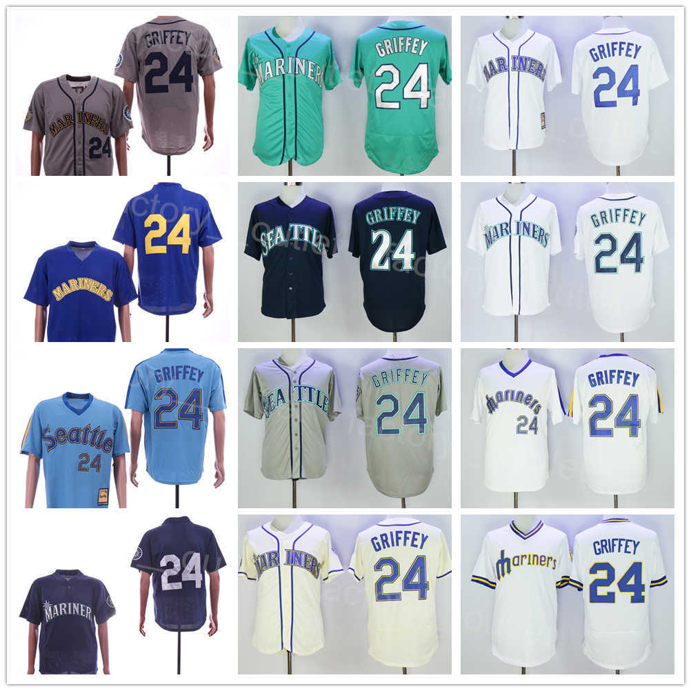 Vintage 1984 1995 Throwback Baseball 24 Ken Griffey Retro Jersey Men Team Color Navy Blue White Purple Grey Green Flexbase Pullover Cool Base Cooperstown Top/High
Vintage 1984 1995 Throwback Baseball 24 Ken Griffey Retro Jersey Men Team Color Navy Blue White Purple Grey Green Flexbase Pullover Cool Base Cooperstown Top/High