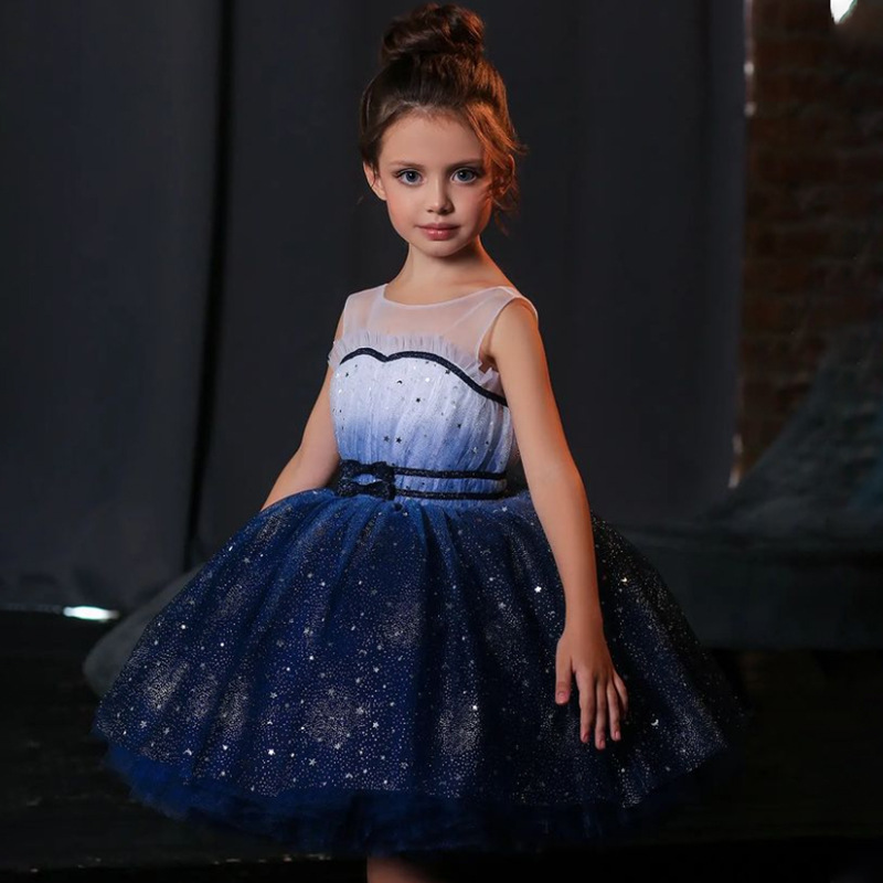 Burgundy Flower Girl Dresses 2023 First Holy Communion Dresses For Girls Ball Gown Wedding Party Dress Kids sequined Evening Prom Dress