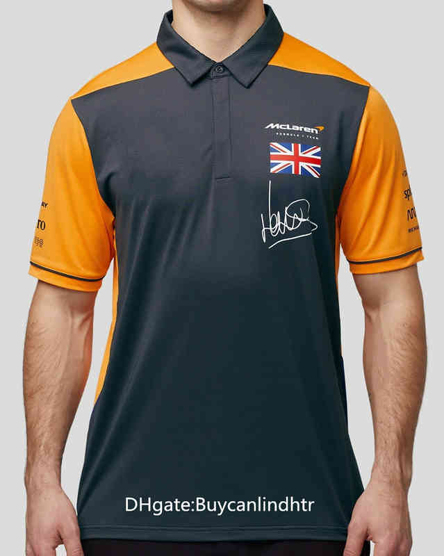 The new 2021 McLaren white POLO shirt men leisure short-sleeved summer with short sleeves