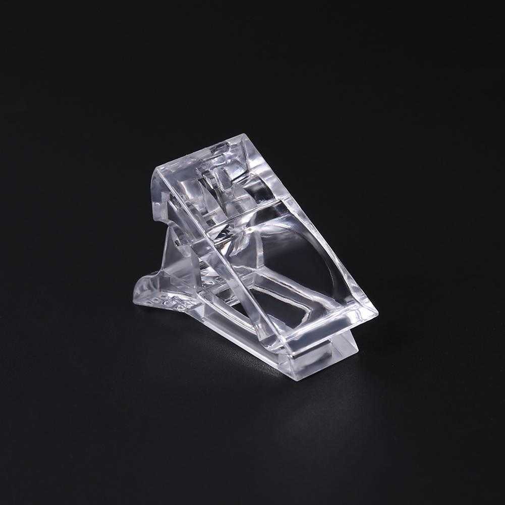 Plastic Reusable Fixing Clamp UV Glue Salon Fixed Clip for Finger Extension Displacement Prevention Manicure Nail Beauty Tool