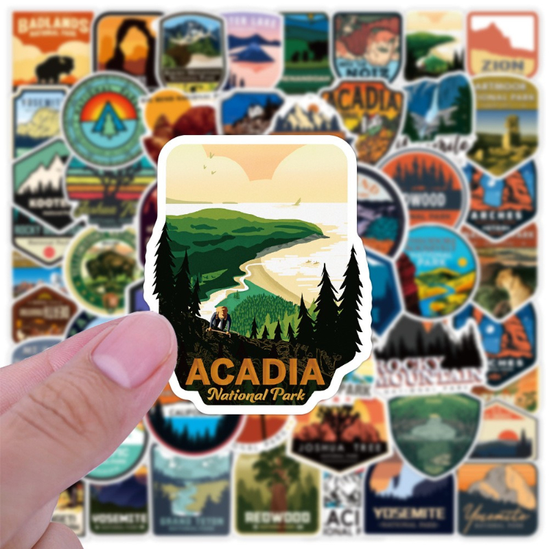 50Pcs The national park sticker natural landscape Graffiti Kids Toy Skateboard car Motorcycle Bicycle Sticker Decals Wholesale