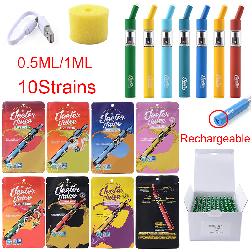 Jeeter Juice Rechargeable Disposable Vapes Pen E cigarettes Device Pods Kits 0.5ml 1.0ml empty Pod 180mah Vape Pens 10colors
Jeeter Juice Rechargeable Disposable Vapes Pen E cigarettes Device Pods Kits 0.5ml 1.0ml empty Pod 180mah Vape Pens 10colors