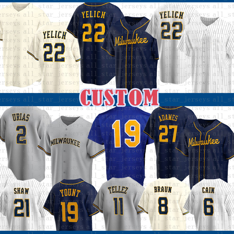 Milwaukee Robin Yount Christian Yelich Baseball Jersey Willy Adames Lorenzo Cain Ryan Braun JC Mejia Hunter Renfroe Luis Urias Mario Feliciano Corey Ray Tellez, Mens(niangjiuren)retro
Milwaukee Robin Yount Christian Yelich Baseball Jersey Willy Adames Lorenzo Cain Ryan Braun JC Mejia Hunter Renfroe Luis Urias Mario Feliciano Corey Ray Tellez, Mens(niangjiuren)retro