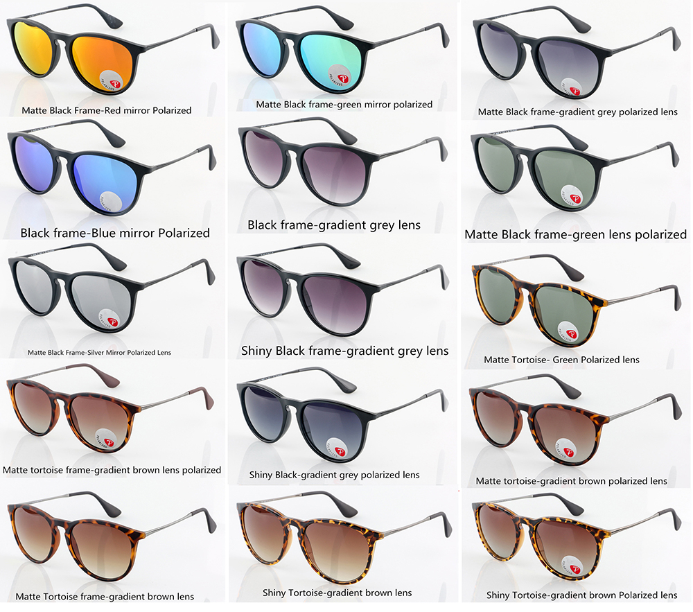 Erika Designer Sunglasses for Women 4171 mens sun glasses polarized rays Shades UV400 Protection Mirror Lens driving fashion beach Anti Glare gafas de sol with Box
Erika Designer Sunglasses for Women 4171 mens sun glasses polarized rays Shades UV400 Protection Mirror Lens driving fashion beach Anti Glare gafas de sol with Box