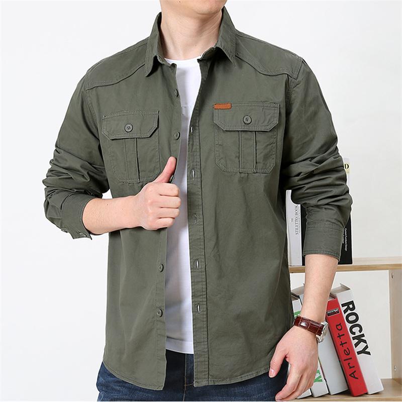 Men's Dress Shirts High End Luxury2022Autumn Quality Men's Shirt Long Sleeve100%Cotton Lapel Three-dimensional Pocket Loose Work Clothes, 9997 khaki
Men's Dress Shirts High End Luxury2022Autumn Quality Men's Shirt Long Sleeve100%Cotton Lapel Three-dimensional Pocket Loose Work Clothes, 9997 khaki