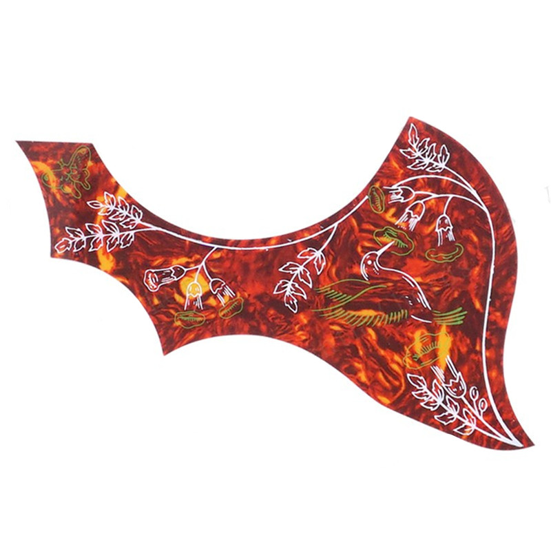 1pcs Left Handed Hummingbird Flower Decorative pattern Acoustic Guitar Pickguard Pick Guard Antiscratch Plate guitar parts access
