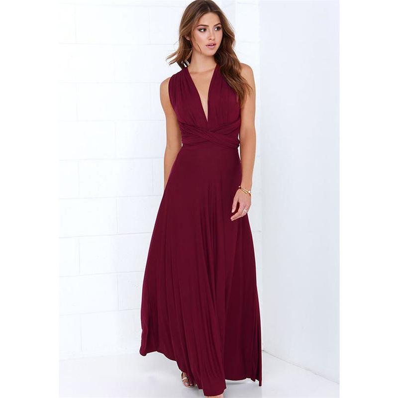 Sexy Women Multiway Wrap Convertible Boho Maxi Club Red Dress Bandage Long Party Bridesmaids Infinity Robe Longue Femme 220630