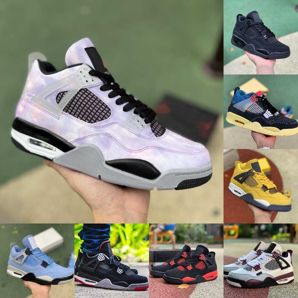 Designer Black Cement 4 4s Mens Basketball Shoes Jumpman Zen Master Lightning University Blue Red Thunder Cat Cream Sail White Oreo Bred Brand Trainer Sneakers Y550, Please contact us