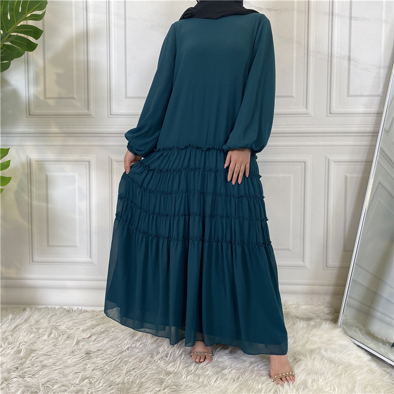 Ramadan Chiffon Pleated Abaya Muslim Hijab Dress Turkey Kaftan Arabic Long African Dresses for Women Dubai Islam Modest Clothing
Ramadan Chiffon Pleated Abaya Muslim Hijab Dress Turkey Kaftan Arabic Long African Dresses for Women Dubai Islam Modest Clothing