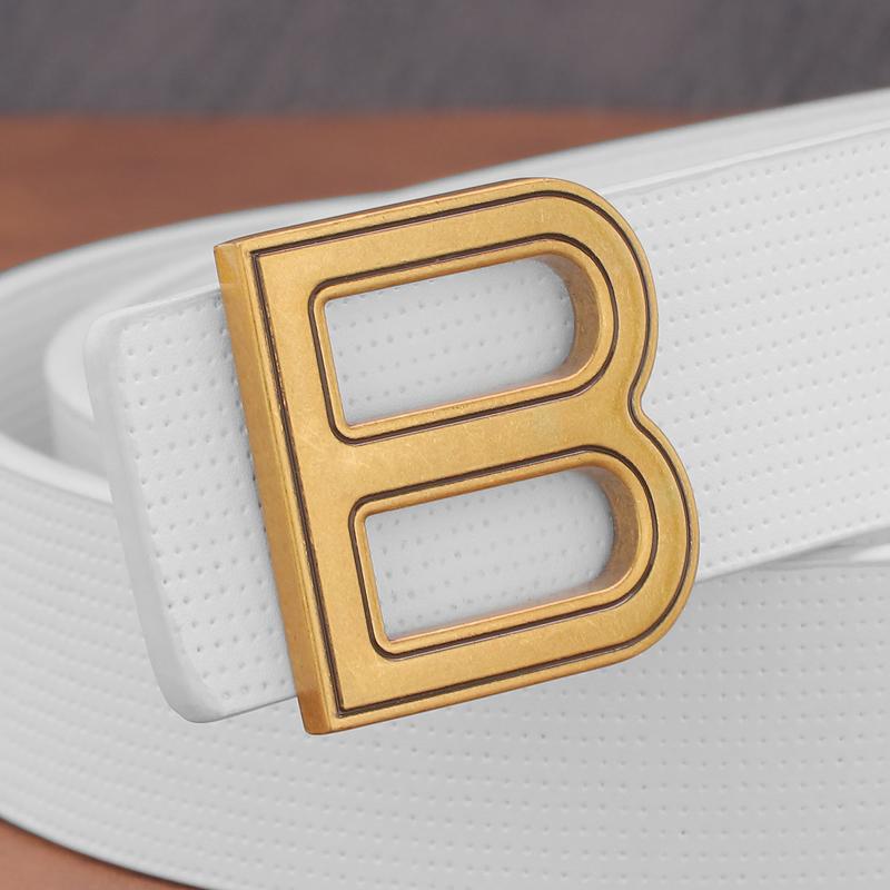 Belts High Quality Slide Buckle B Letter White Genuine Leather Waistband Casual Ceinture Homme Fashion Men Designer Waist Strap, Black
Belts High Quality Slide Buckle B Letter White Genuine Leather Waistband Casual Ceinture Homme Fashion Men Designer Waist Strap, Black