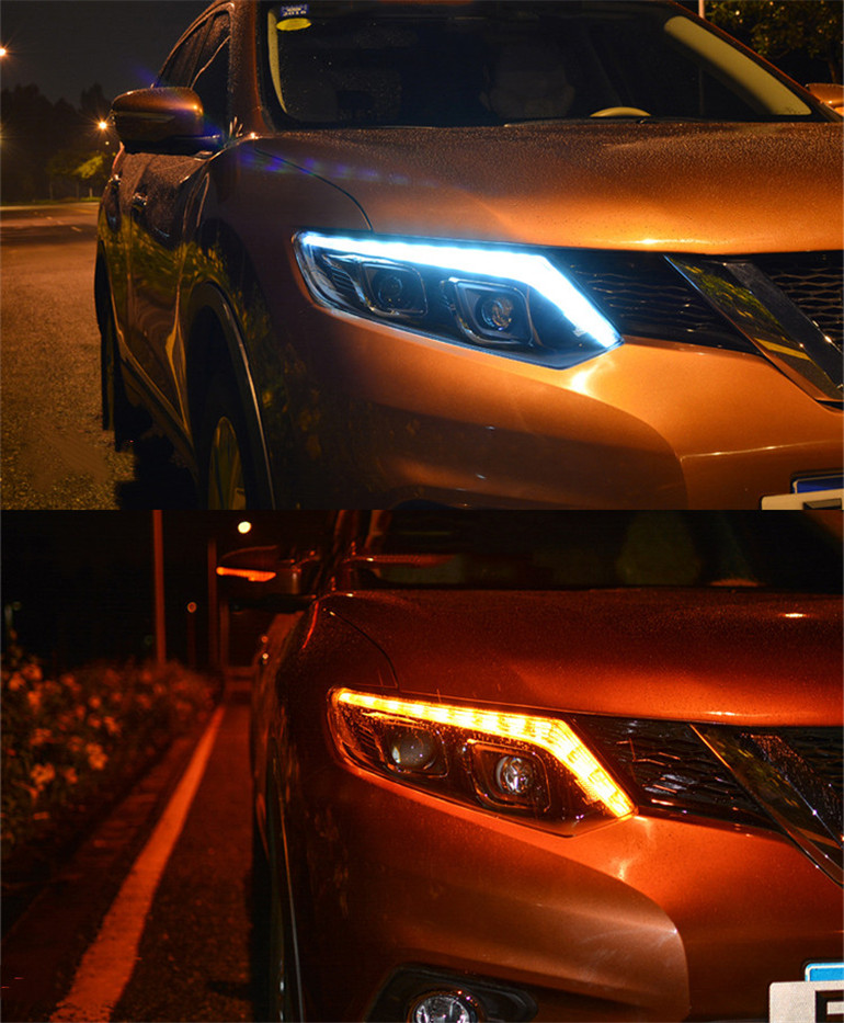 All LED Lights For Nissan X-trail LED Headlight 20 14-17 DRL Turn Signal High Beam Angel Eye Projector Lens