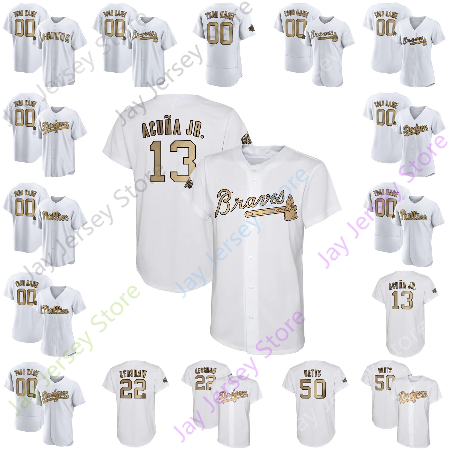 2022 All-Star Jersey Trea Turner Mookie Betts Tony Gonsolin Clayton Kershaw Harper Schwarber d'Arnaud Ronald Acuna Jr. Swanson Contreras Fried Mantiply, Fans white
2022 All-Star Jersey Trea Turner Mookie Betts Tony Gonsolin Clayton Kershaw Harper Schwarber d'Arnaud Ronald Acuna Jr. Swanson Contreras Fried Mantiply, Fans white