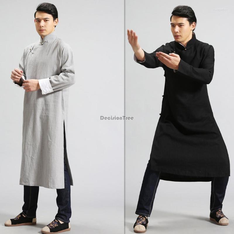 Ethnic Clothing Chinese Traditional Tang Suit Coat Men Linen Jacket Male Hanfu Pure Color Robe Cosplay Gown Q50Ethnic
Ethnic Clothing Chinese Traditional Tang Suit Coat Men Linen Jacket Male Hanfu Pure Color Robe Cosplay Gown Q50Ethnic