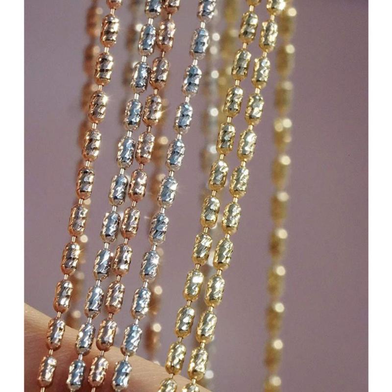 Chains Pure Gold Women's Necklace Trendy Yellow Rose Lady Female's Italian Beaded Chain Diamond-Jewelry With Needle AdjustChains
Chains Pure Gold Women's Necklace Trendy Yellow Rose Lady Female's Italian Beaded Chain Diamond-Jewelry With Needle AdjustChains
