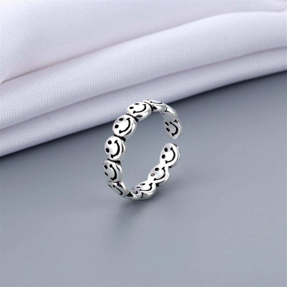 ring 2021 Trend Ancient Silver Color Happy Smiling Face Open for Women Punk Hip Hop Adjustable Fashion Jewelry Gift2737
ring 2021 Trend Ancient Silver Color Happy Smiling Face Open for Women Punk Hip Hop Adjustable Fashion Jewelry Gift2737