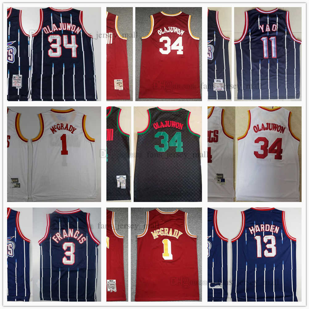 Retro Mitchell Ness Hakeem 34 Olajuwon Jersey Basketball Steve 3 Francis James 13 Harden Clyde 22 Drexler Tracy 1 McGrady Yao 11 Ming Stitched White Blank Blue Red, Same as picture
Retro Mitchell Ness Hakeem 34 Olajuwon Jersey Basketball Steve 3 Francis James 13 Harden Clyde 22 Drexler Tracy 1 McGrady Yao 11 Ming Stitched White Blank Blue Red, Same as picture