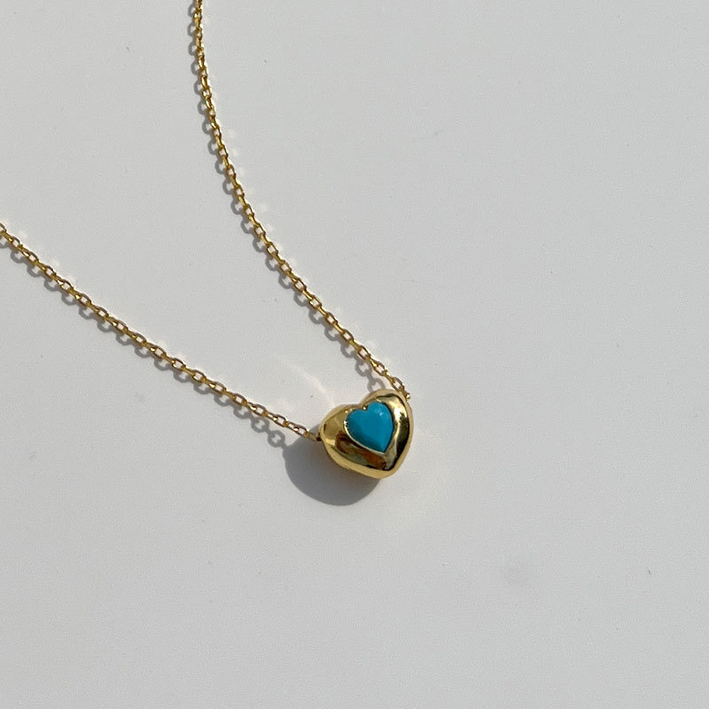 Cz Cubic Zirconia Delicate Pendant Necklaces Link Chain 925 Sterling Silver Heart Single Stone Necklace For Women