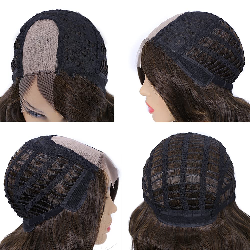 Lady's Loose Wave Lace Part Wig Pure Color Nature Curly Synthetic Heat Resistant Weave Full Wigs for Women